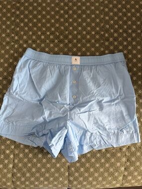 by Anthropologie Light Blue Boxer Style Shorts